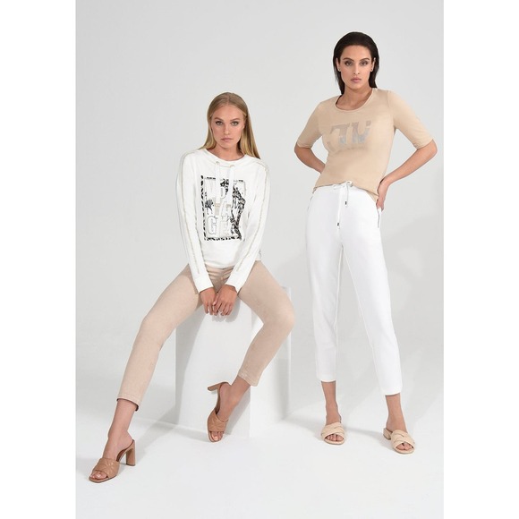 Women's White Skinny Jeans Plus Size 16 Cropped Denim NWT i'CONA - Picture 5 of 5